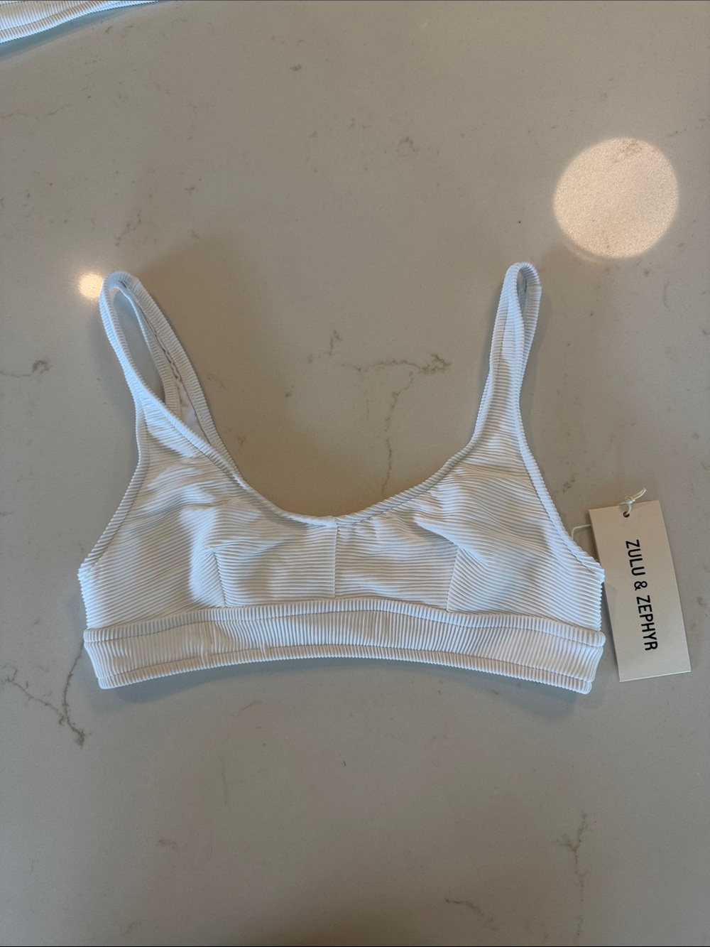 Zulu & Zephyr Swim Signature Bright White Bralette Bikini